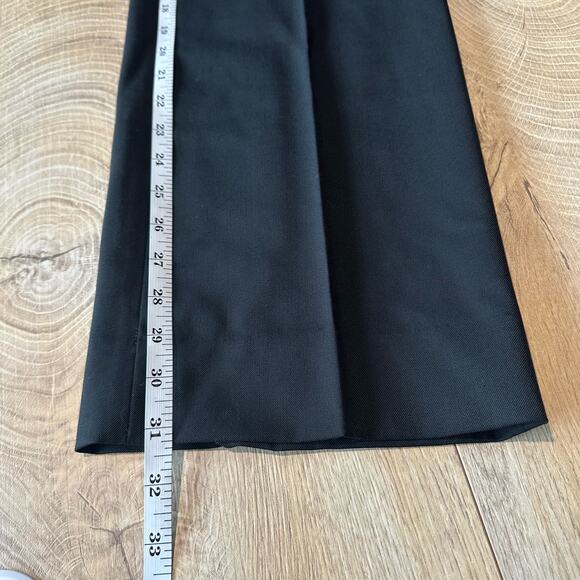 Banana Republic Siena Straight Italian Wool Blend Pant Black 10 Petite - Picture 12 of 12